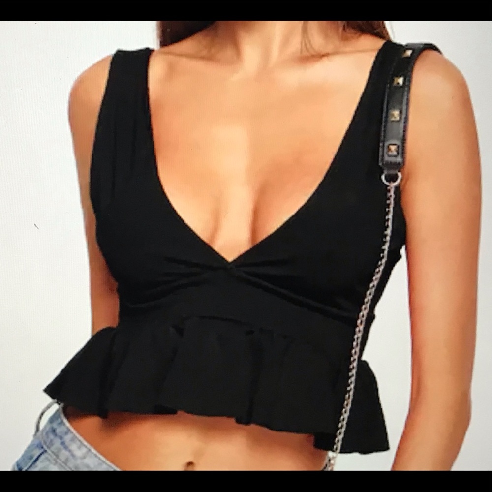 Black crop top